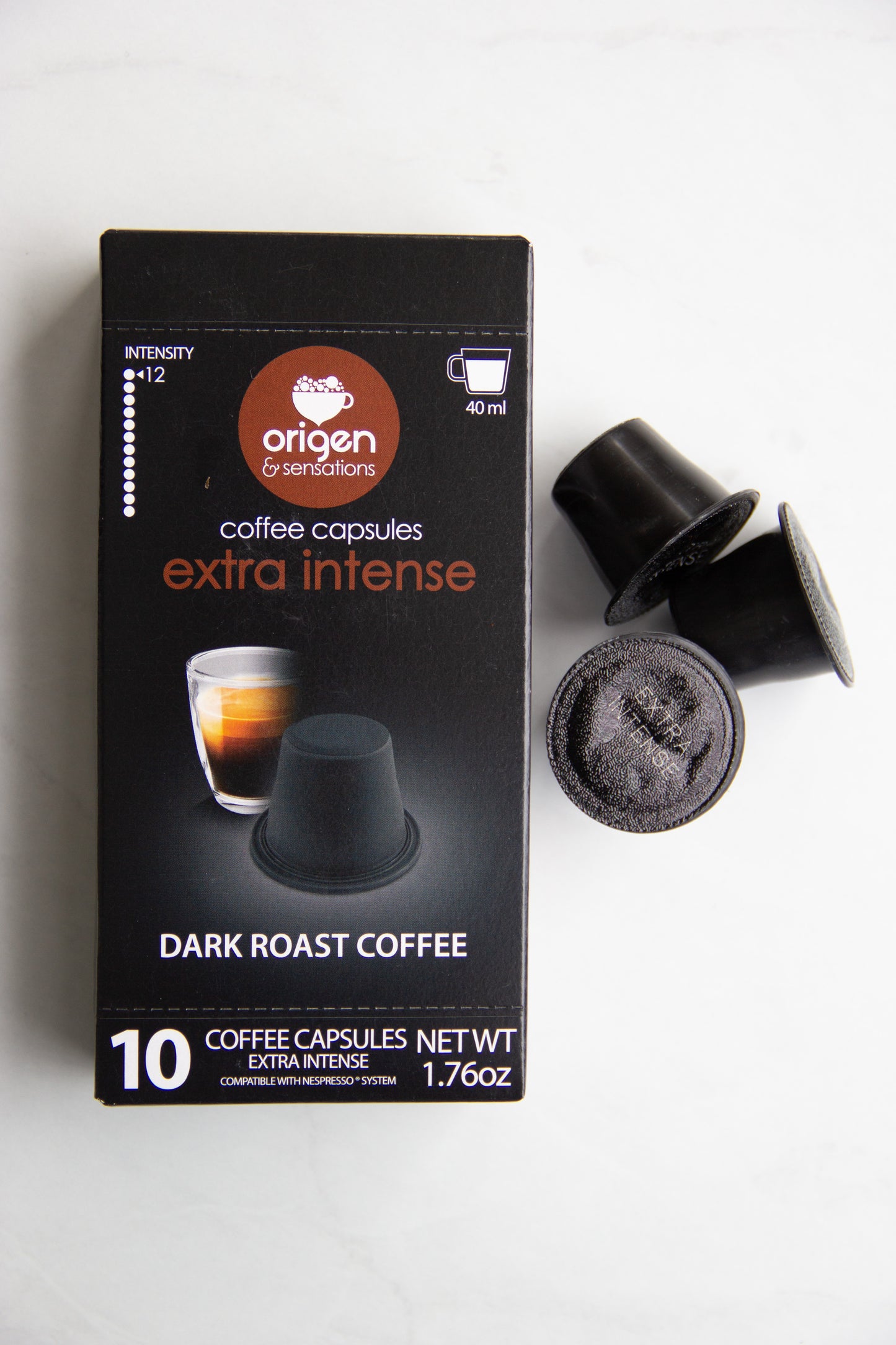 Nespresso Compatible Capsules - 100 Pods Pack - Expresso pods for Nespresso full compatible with Original Line Nespresso Machine, 100 Capsules of Strong Espresso