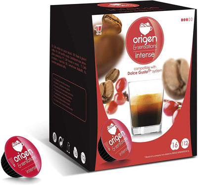 Dolce Gusto Compatible Coffee pods | 1 x 16 Decaf Coffee pods | 1 x 16 Intense | 1 x 16 Colombia | 1 x 16 Lungo | 64 Capsules