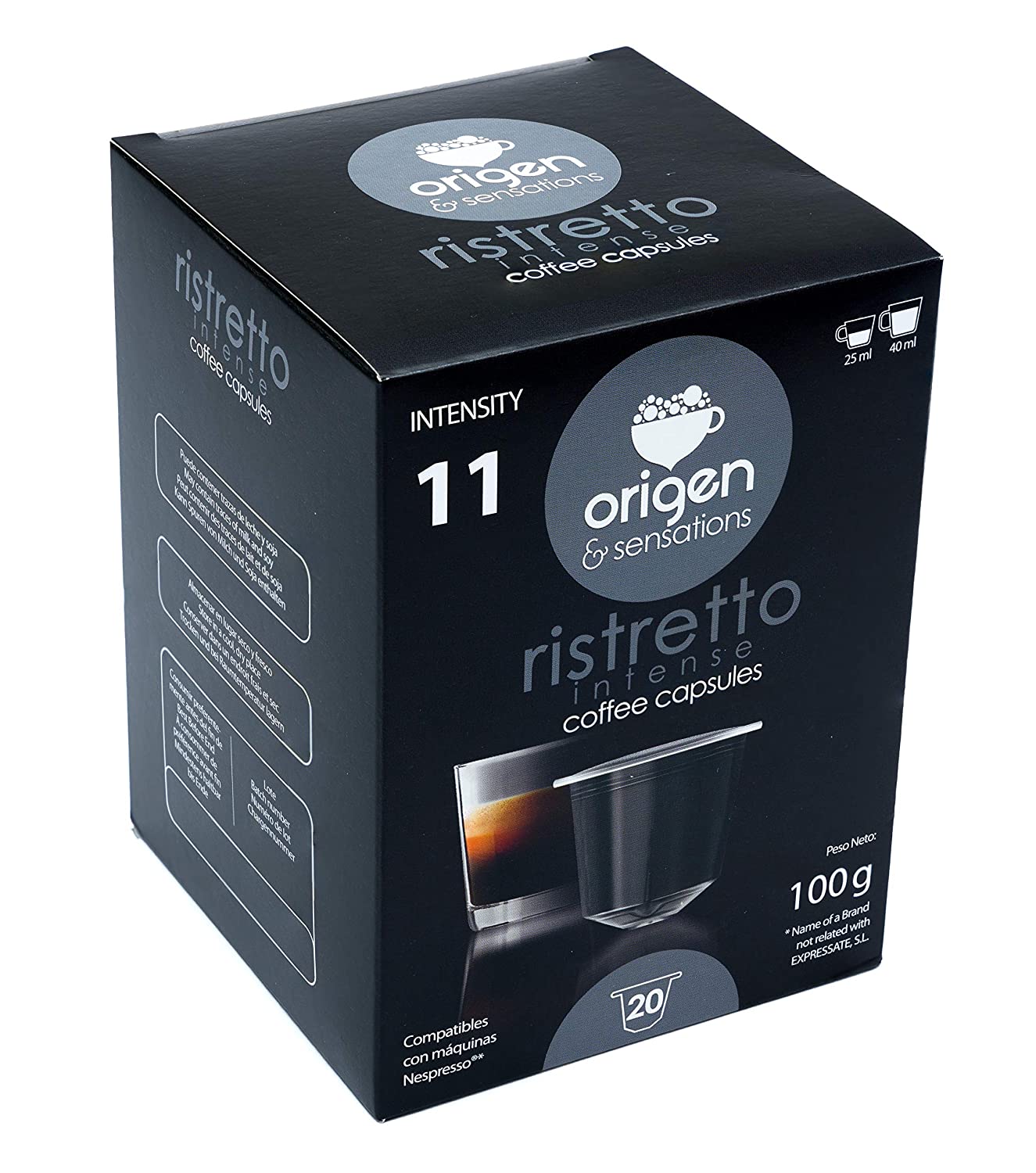 Ristretto Nespresso Capsules – 120 Pods Pack of Ristretto Espresso Pods, Full Compatible with Original Line Nespresso Machines