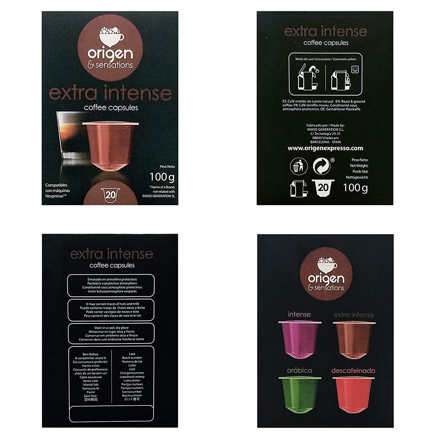 Nespresso Capsules – 120 Pods Pack of Strong & Extra Intense Espresso Pods, Full Compatible with Original Line Nespresso Machines