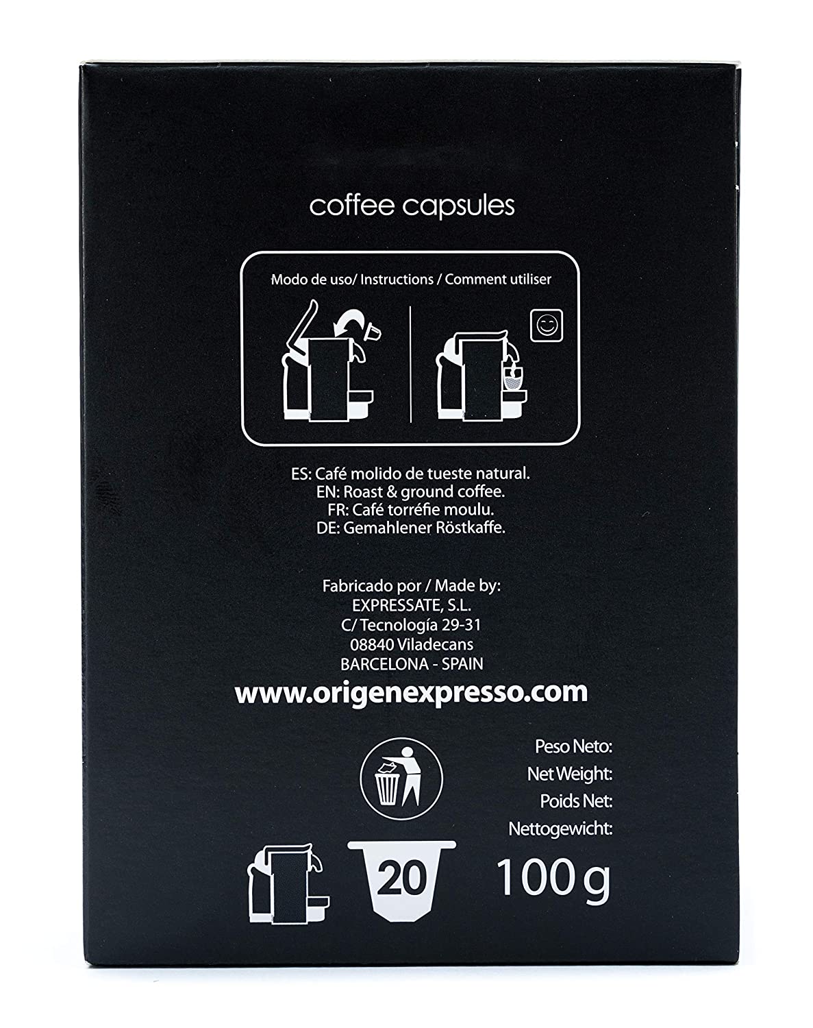 Nespresso Capsules Decaf – 120 Pods Pack Decaf Espresso Pods, Full Compatible with Original Line Nespresso Machines