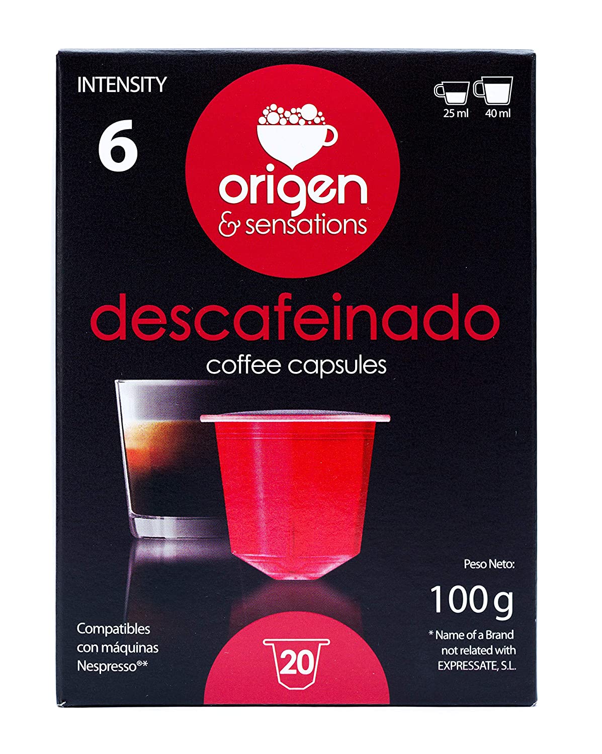 Nespresso Capsules Decaf – 120 Pods Pack Decaf Espresso Pods, Full Compatible with Original Line Nespresso Machines