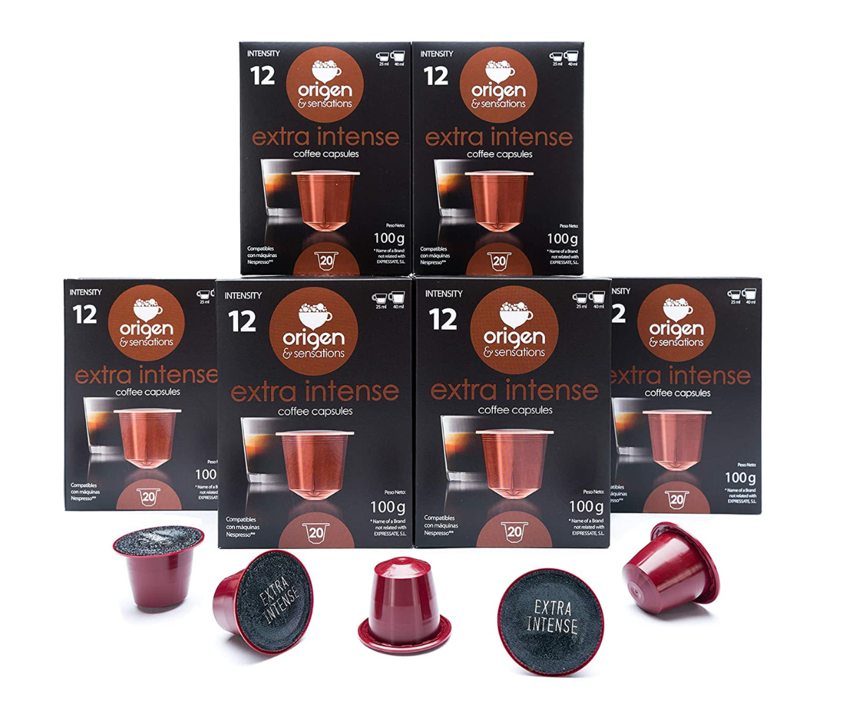 Nespresso Capsules 120 Pods Pack of Strong Extra Intense Espresso Pods Full Compatible with Original Line Nespresso Machines